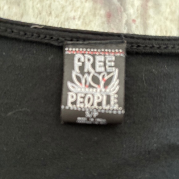 Free People Womens Short Black V Neck Dress with Sequin Shoulders, Size S - Picture 5 of 5